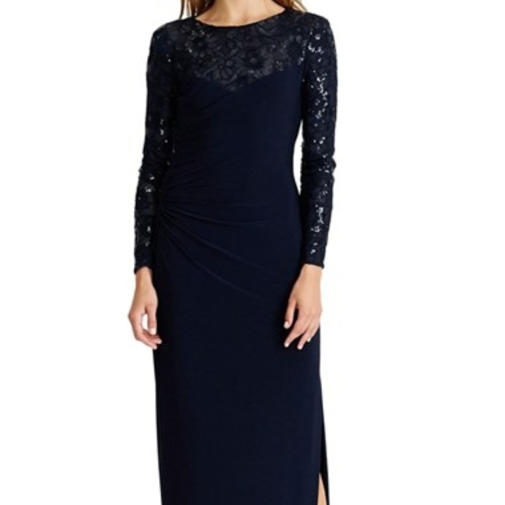 ralph lauren sequin mesh dress RALPH LAUREN COLLECTION Crystal-embellished sequined stretch-mesh halterneck gown